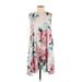 Saved by the Dress Casual Dress: Ivory Floral Dresses - Women's Size Small