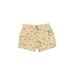 Sonoma Goods for Life Khaki Shorts: Yellow Floral Bottoms - Women's Size 4