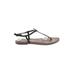 Sam Edelman Sandals: Black Solid Shoes - Women's Size 7 - Open Toe