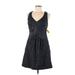Leifsdottir Casual Dress - A-Line: Gray Damask Dresses - Women's Size 8
