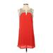 THML Casual Dress - Shift Keyhole Sleeveless: Red Dresses - Women's Size Small