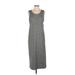 Maggy London Casual Dress - Midi Scoop Neck Sleeveless: Gray Solid Dresses - Women's Size 4 Petite