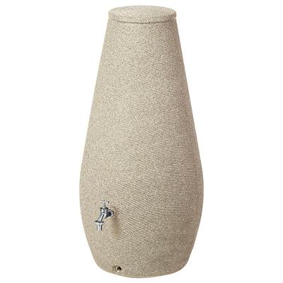 Regenwassertank ARVES "DROP", beige (sandstein), H:120,5cm Ø:57cm, Kunststoff, Regentonnen