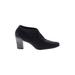 Donald J Pliner Ankle Boots: Slip-on Chunky Heel Casual Black Print Shoes - Women's Size 10 - Almond Toe