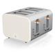 Swan ST14620WHTN Nordic 4-Slice Toaster with Defrost/Reheat/Cancel Functions, Cord Storage, 1500W, White