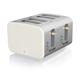 Swan ST14620WHTN Nordic 4-Slice Toaster with Defrost/Reheat/Cancel Functions, Cord Storage, 1500W, White