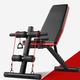 Multifunctional Dumbbell Bench Folding Adjustable Weight Bench w/Fitness Rope - Foldable Sit Up Bench - Dumbbells Bench - Decline Incline FAbs Bench Home Gym FFly Weight Press Fitness - Utili