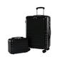 REEKOS Carry-on Suitcase Luggage Luggage Suitcase Piece Set Carry On ABS+PC Spinner Trolley,Durable Travel Luggage Carry-on Suitcases Carry On Luggages (Color : Black, Size : 26+14in)