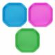 Set of 3 [SkyBlue, Lime Green, Pink] Octagonal Plastic Mixing Tray Small Kids Sand Pit Play Tuff 70cm X 70cm Kids Sensory Play Tuff Tray Messy Sand Water Gelli Fun Activities Tray Multipurpose Tray