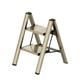 Ladnamy 2 Step Ladder, Aluminium Folding Ladder, Small Kitchen Step Stool with Anti Slip & Wider Treads, Portable & Lightweight, Maximum Load 330Ibs, Indoor/Outdoor Household Ladder(Champagne Gold)