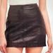 Free People Skirts | Free People Brown Vegan Leather Mini Skirt Lined With Zipper Boho Western Size 6 | Color: Brown | Size: 6