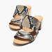 Madewell Shoes | Madewell 7 Kiera Mule Sandal In Snake Embossed | Color: Brown/Gray | Size: 7