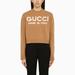 Gucci Sweaters | Gucci Camel-Coloured Wool Sweater With Logo | Color: Brown | Size: S