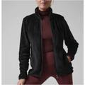 Athleta Jackets & Coats | Athleta Double Cozy Karma Fleece Full Zip Jacket | Color: Black | Size: L