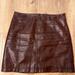 Free People Skirts | Free People Modern Femme Faux Leather Mini Skirt | Color: Brown | Size: 4