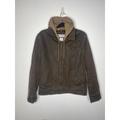 Columbia Jackets & Coats | Columbia Brown Faux Leather Jacket With Removable Hood Size Medium | Color: Brown | Size: Medium