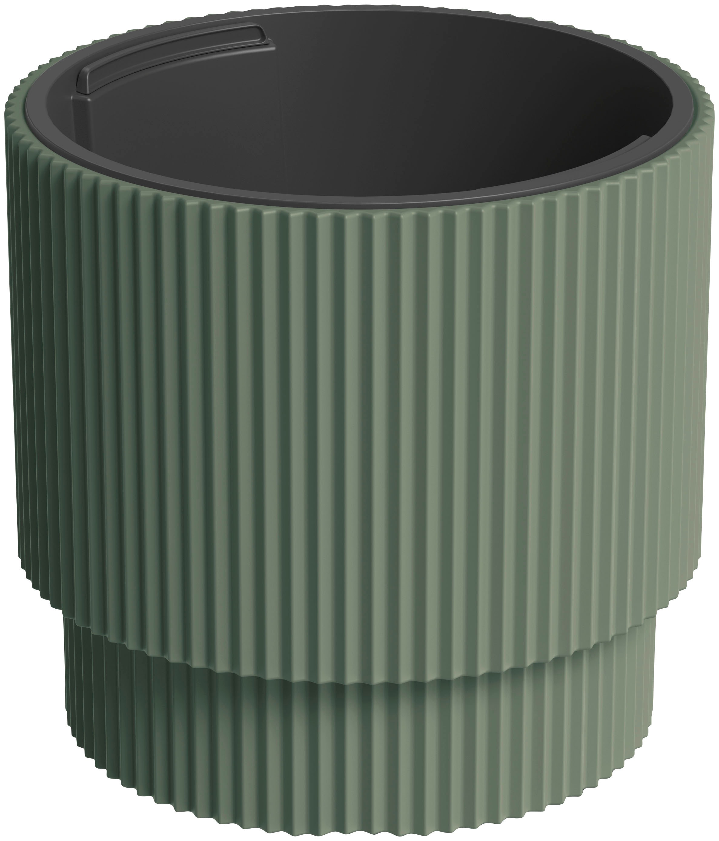 Blumentopf PROSPERPLAST "MILLY", grün (grüne pinie), H:28,5cm Ø:29,8cm, Kunststoff, Pflanzgefäße, für Innen-/Außenbereich, Pflanzgefäß aus Kunststoff, Ø 29,8 cm