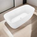 Mesa Home Depot 58.5" x 28.47" Freestanding Soaking Acrylic Bathtub in White | Wayfair LWJMESAW1166EB02573