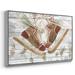 The Holiday Aisle® Pinecone Lodge Collection A Framed On Canvas Print Metal in Gray/White | 27" H x 41" W x 2" D | Wayfair