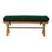 Gracie Oaks Burra Teak Outdoor Bench w/ Sunbrella Cushions Wood/Natural Hardwoods in Brown/White | 18 H x 49 W x 17 D in | Wayfair