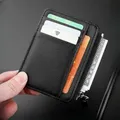 Porte-cartes d'identité en cuir PU mince porte-documents de bonbons sac pour cartes de crédit