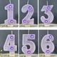 Décoration de gâteau violet Barbei belle fleur équation pure miel numéro d'anniversaire ci-après