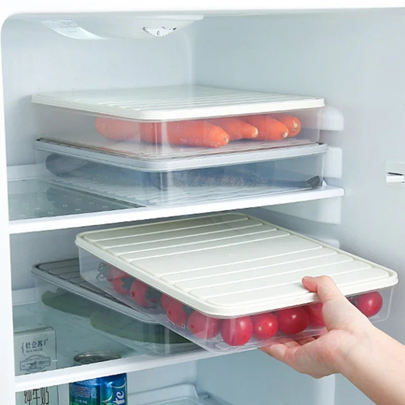 Boîte à boulettes de congélateur, conteneur de stockage des aliments, boîte de conservation des aliments empilable avec couvercle carré en plastique monocouche scellée, boîte transparente