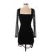 Nasty Gal Inc. Casual Dress - Mini: Black Dresses - Women's Size 4