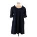 Ali Ro Casual Dress - Shift Scoop Neck 3/4 sleeves: Blue Print Dresses - Women's Size 8