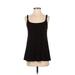 Eileen Fisher Sleeveless Silk Top Brown Scoop Neck Tops - Women's Size X-Small