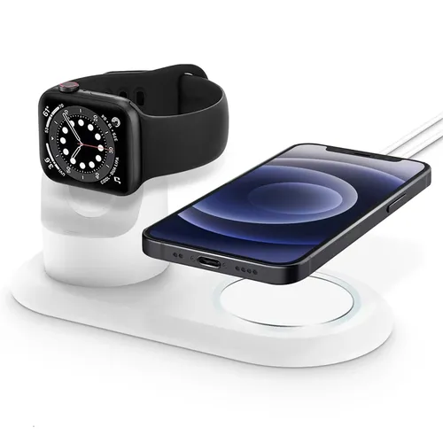 Ladestation für Ladestation halter aus Silikon für Apple Watch Serie 8 7 6 5 4 3 2 1 Ladegerät für Magsafe