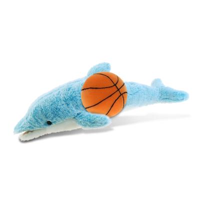 DolliBu Soft Huggable Dolphin Stuffed Animal with Basketball Plush - 14 inches