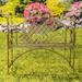 Iron Garden Bench with Moose and Evergreen Silhouette "The Highlands" - 43.7" L x 20.47" W x 40.55" H