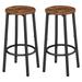Bar Stools, Set of 2 Bar Chairs, Kitchen Round Height Stools with Footrest, Breakfast Bar Stools, Sturdy Steel Frame