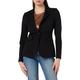 Taifun Damen Klassischer Blazer mit Stretchkomfort Langarm unifarben Schwarz 42