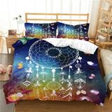 Newly Fashion Dream Catcher and Starry Sky Printed Bedding Cover Suit Home Textiles Queen (90 x90 )