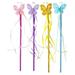 NUOLUX 4pcs Butterflies Fairy Wands Ribbons Butterflies Fairy Stick Wand for Masquerade