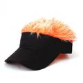 Huaai Toupee Hiphop Solid Color Baseball Cap Men s and Women s Funny Hair Extension Cap Mao Mao Hat Adult Hairstyle Cap Fashion Solid Wig Hip Hair with Baseball Diy Hop Wig