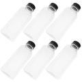 15pcs Empty Beverage Containers Plastic Juice Bottles with Lids for or Juice Milk