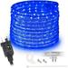 1116leds 100ft led rope light connectable waterproof permanent outdoor clear pvc tube etl certified christmas trees holiday decorative landscape backyard patio accent lighting - blue