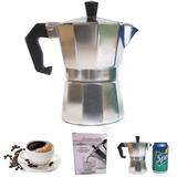 Stove Top Espresso Cuban Coffee Maker Pot Cappuccino Latte 3 Cup Cafetera Cubana