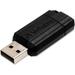 Verbatim 8GB Pinstripe USB Flash Drive - Black - 8 GB - USB - Black - 1 Pack retractable | Bundle of 10 Each