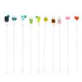 NUOLUX 10pcs 23CM Cocktail Drink Mixer Bar Stirring Mixing Sticks With Colorful Miniature Accessory