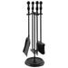 BULYAXIA Bolton 5-piece Mini Fireplace Stove Tool Set Black