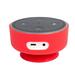 Silicone Case Protable Protective Case Cover Skin with Suction Cup Base for Echo Dot 2 (Red)