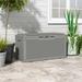 Patiowell 100 Gallon Resin Deck Box with cushion Large Outdoor Storage Box with Padlock for Patio Furniture Gray