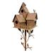 Stiwee Birdhouse Garden Stakes Metal Bird House With Pole Large Bird Houses For Courtyard Backyard Patio Outdoor Garden Decor Copper Birdhouse Poles Bird House Ground Decor Garden Decor