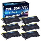 EASYPRINT (6 Pack) Compatible TN-350 TN350 Toner Cartridges Replacement for MFC-7220/ 7225N/ 7420/7820N HL-2030/2040/ 2070N/ 2035/2037/ 2037E DCP-7010/7020/ 7025 IntelliFax 2820/2920 (6 Black)