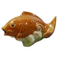 Garden Ceramic Carp Statue Ornament Smooth Carp Figurine Decor Outdoor Water Fountain Nozzle