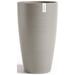 Ecopots Stockholm Durable Indoor/Outdoor Modern High Round Recycled Plastic Planter Flower Pot Taupe 23.5